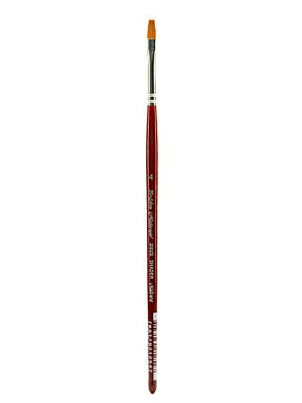 Silver Brush Golden Natural Series Paint Brush 2002S, Size 4, Bright, Natural and Synthetic Blend, Red