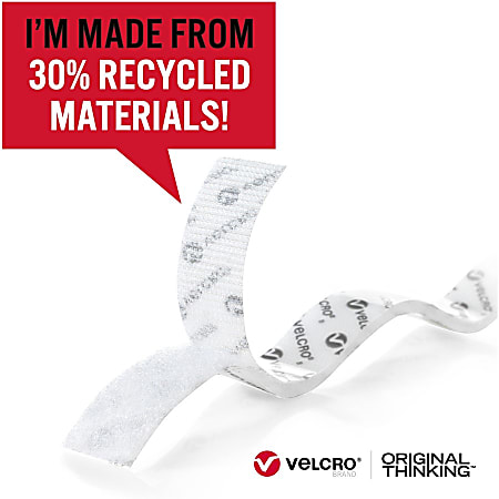VELCRO Eco Collection Adhesive Backed Tape - 10 ft Length x 0.88 VELCRO Eco Collection Adhesive Backed Tape - 10 ft Length x 0.88