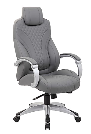 Boss Office Products Hinged Arm Ergonomic High-Back Chair,