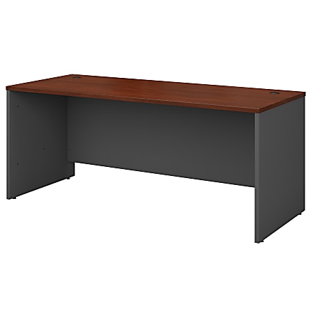 Bush Business Furniture Components Office Desk 72"W x 30"D, Hansen Cherry/Graphite Gray, Premium Installation