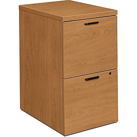 HON® 10500 Full-Height 22-3/4"D Vertical 2-Drawer Mobile Pedestal Cabinet, Harvest Cherry