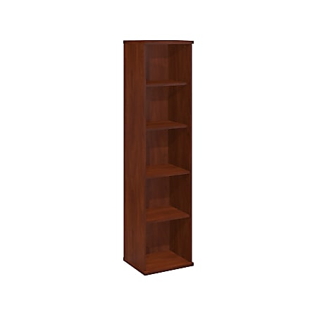 Bush Business Furniture Components 5 Shelf Bookcase, 18"W, Hansen Cherry, Premium Installation