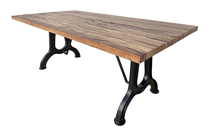 Coast to Coast Santiago Wood and Iron Dining Table, 31”H x 78"W x 39"D, Crosby Natural