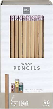 Office Depot Brand Presharpened Wood Pencils 2 Medium Soft Lead Yellow Pack  Of 24 Pencils - Office Depot