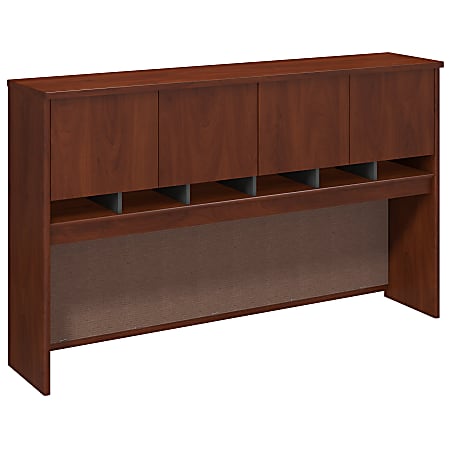 Bush Business Furniture Components 4 Door Hutch, 72"W, Hansen Cherry/Graphite Gray, Premium Installation