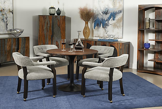 Coast to Coast Halifax Wooden Round Bistro Table, 30”H x 40”W x 40”D, Brown