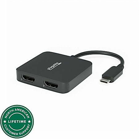 Plugable USB C to HDMI Adapter for Dual Monitors 4K 60Hz, Driverless - USBCMSTH2