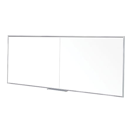 Ghent M2 Non-Magnetic Dry-Erase Whiteboard, 48" x 144", Satin Aluminum Frame