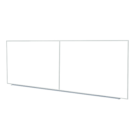 Ghent M2 Non-Magnetic Dry-Erase Whiteboard, 48" x 144", Satin Aluminum Frame