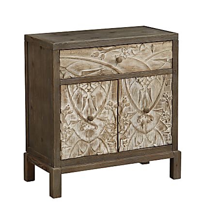 Coast to Coast 1-Drawer/2-Door Cabinet, Brown, 30-1/2"H x 28"W x 15"D