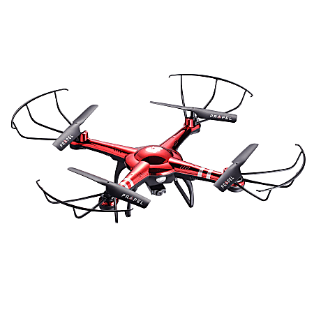 Propel RC Cloud Rider HD Stunt Drone Quadrocopter, Red/Chrome