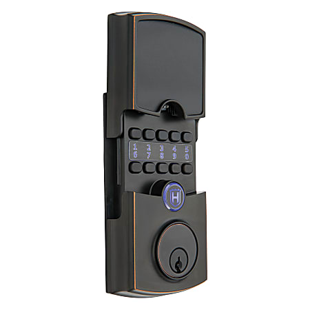 Array By Hampton Barrington 1.5 Smart Wi-Fi Connected Door Lock, 11”H x 8-1/2”W x 4-1/8”D, Tuscan Bronze