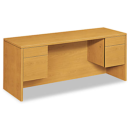 HON® 10500 72"W Kneespace Computer Desk Credenza, Harvest Cherry