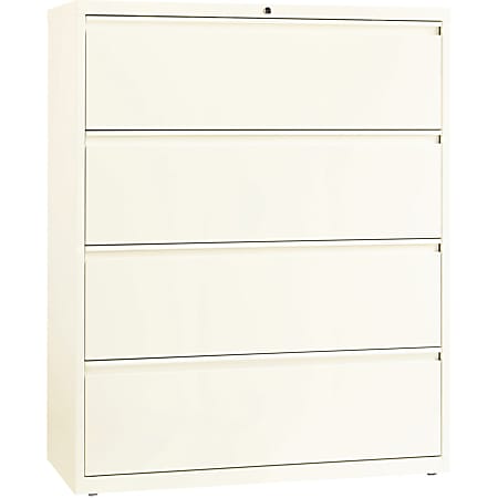 Lorell® 42"W Lateral 4-Drawer File Cabinet, Metal, Cloud