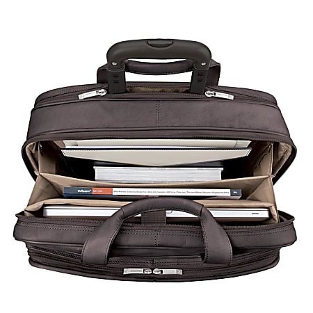 Solo walker leather rolling case discount