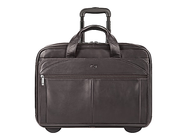Solo New York Walker Leather Rolling Case For 15.6 Laptops Espresso ...