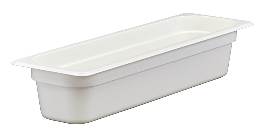 Cambro Camwear 1/2 x 4" Long Food Pans, White, Set Of 6 Pans