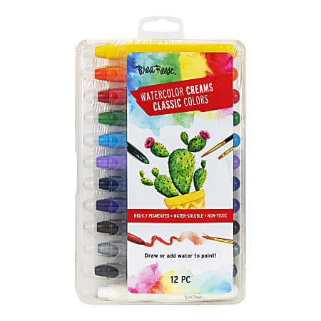 Brea Reese 12 Piece Professional Watercolor Paint Set Jewel - Office Depot