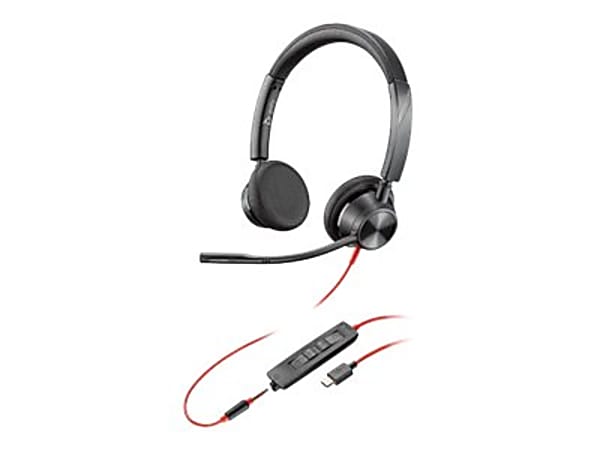 Poly Blackwire 3325 - Microsoft Teams - 3300 Series - headset - on-ear - wired - 3.5 mm jack, USB-C - Certified for Microsoft Teams