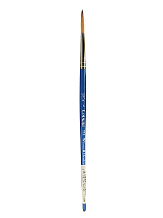 Winsor & Newton Cotman Watercolor Paint Brush 222, Size 6, Script Bristle, Synthetic, Blue