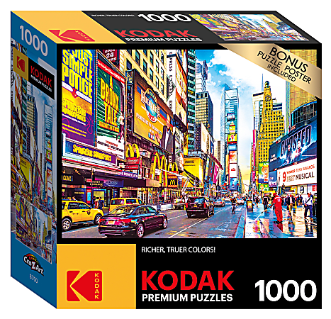 Cra-Z-Art Kodak 1,000 Piece Jigsaw Puzzle, Times Square, 20” x 27”