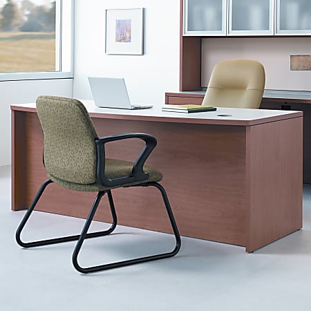 HON® 10500 72"W Double-Pedestal Computer Desk, Harvest Cherry