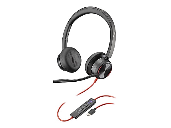 Poly Blackwire 8225 Microsoft Teams Certified USB-C Headset - Microsoft Teams Certification - Stereo - USB Type C - Wired - 20 Hz - 20 kHz - On-ear, Over-the-head - Binaural - Supra-aural - 7.10 ft Cable - Omni-directional Microphone