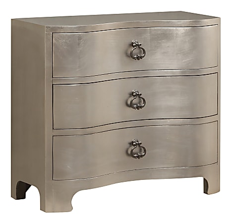 Coast to Coast 3-Drawer Chest, 31"H x 34"W x 15"D, Champagne