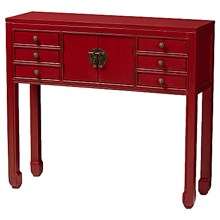 Baxton Studio Efe Console Table, Red