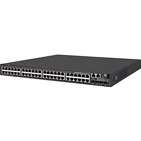 HPE 5510 48G 4SFP+ HI 1-slot Switch - 48 Ports - Manageable - Gigabit Ethernet, 10 Gigabit Ethernet - 10/100/1000Base-TX, 10GBase-X - 3 Layer Supported - Modular - Power Supply - Optical Fiber, Twisted Pair
