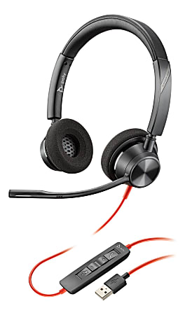 Poly Blackwire 3320 - Microsoft Teams - 3300 Series - headset - on-ear - wired - USB - Certified for Microsoft Teams