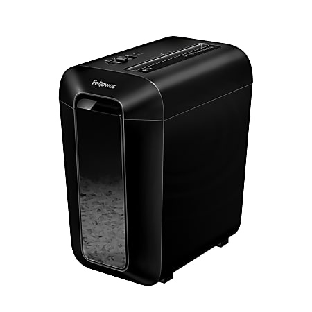 Fellowes® Powershred® LX65 10-Sheet Cross-Cut Deskside Paper Shredder