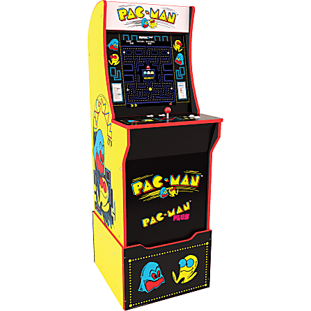 Arcade1Up Pac-Man Arcade Cabinet With Custom Riser