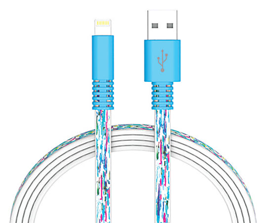 Ativa® Lightning Cable, 9', Confetti, 41610