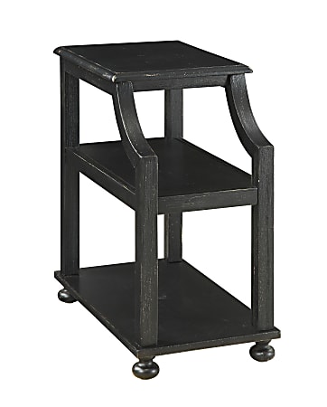 Coast To Coast Chairside Accent Table, 26"H x 14"W x 24"D, Black