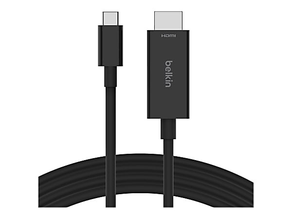Belkin Connect - Adapter cable - 24 pin USB-C male to HDMI male - 6.6 ft - black - passive, 8K60Hz support, DP Alt mode support