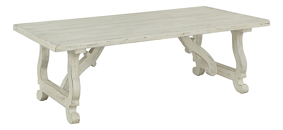 Coast to Coast Orchard Park 54" Wood Cocktail Table, White