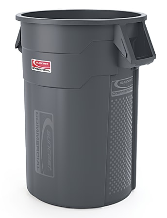 Suncast® Commercial Oval HDPE Utility Trash Can, 44
