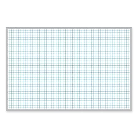 Magna Visual 1" x 1" Grid Magnetic Board, 48"H x 72"W