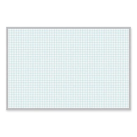 Magna Visual 1" x 1" Grid Magnetic Board, 48"H x 72"W