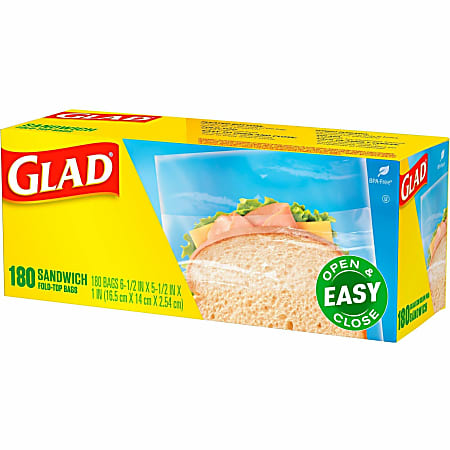 480 Fold Top Sandwich Snack Bags Food Storage Plastic Baggies Office Travel  Home, 1 - Harris Teeter