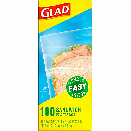 Ri Pac Fold Top Sandwich and Snack Bags- 7 x 7 +1.5 inches - 1000 Count -  Food Storage for Kids Lunch