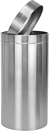 27 Gal. Stainless Steel Open Top Tall Compost Kitchen Commercial Trash Can