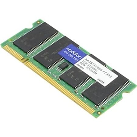 AddOn AA16S12864-PC333 x1 JEDEC Standard 1GB DDR-333MHz Unbuffered Dual Rank 2.5V 200-pin CL3 SODIMM