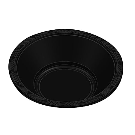 Plastic Bowls, 16 Oz, Black, Carton Of 1,000
