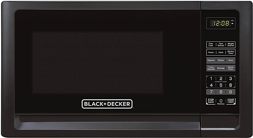 Black+Decker 1.1 Cu Ft Countertop Microwave, Black
