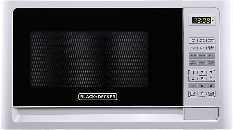 BlackDecker 1.1 Cu Ft Countertop Microwave White Office Depot