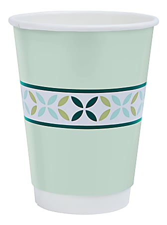 Highmark® Insulated Hot Coffee Cups, 12 Oz, 42% Recycled, Mint Green, Pack Of 50