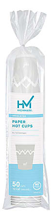 Highmark Insulated Hot Cups 12 Oz 42percent Recycled GrayWhite Pack Of ...