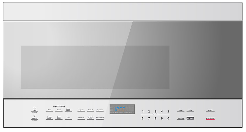 Black+Decker EM044K6BBP2 1.6 Cu Ft Over-The-Range Microwave, White